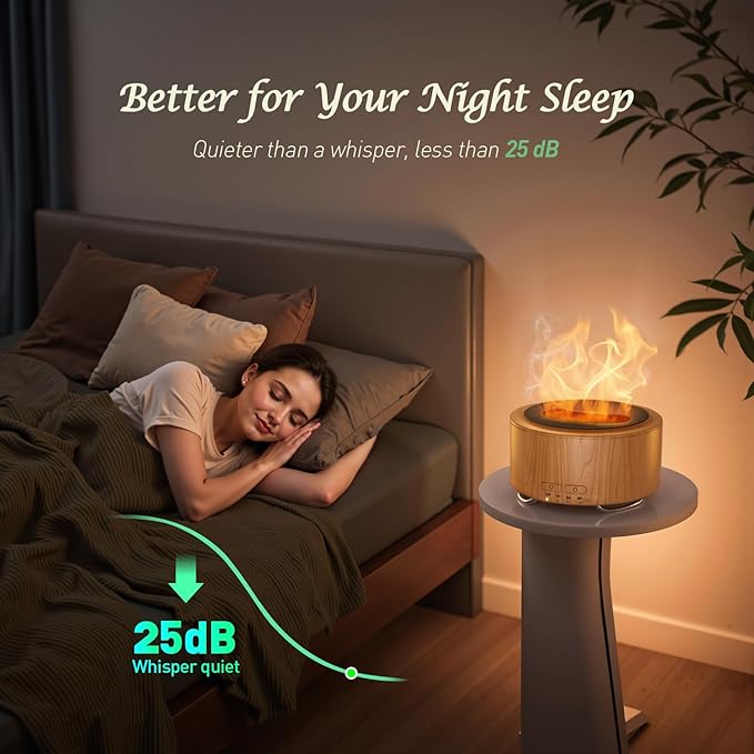 Essential Oil Diffuser for Home: 500ML Aroma Diffuser for Hotel Office Yoga Room - Humidifier with 9 Colors LED Night Light for Kids/Women Home Relaxation,Orange Yellow - Image 3