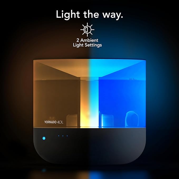 Vornado MISTIC 4 Whole Room Ultrasonic Humidifier, Top-Fill, Aromatherapy, 1-Gallon Tank, 3 Mist Settings, Ambient Lighting, Whisper-Quiet, Included Scent Pads, Air Humidifier for Kids and Home - Image 7