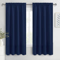 DWCN Blackout Curtains 72 Inch Length for Bedroom 2 Panels Set, Room Darkening Insulated Thermal Drapes for Living Room, Rod Pocket Window Treatment Curtain Panels (W42 x L72 Inch, Navy Blue) by DWCN