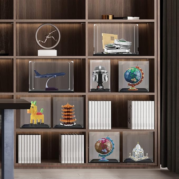 Acrylic Display Case for Collectibles Assemble Clear Acrylic Display Box for Lego Alternative Glass Case for Showcasing Figures Doll Toys Home Storage(12x8x8 inch, 30x20x20 cm) - Image 7