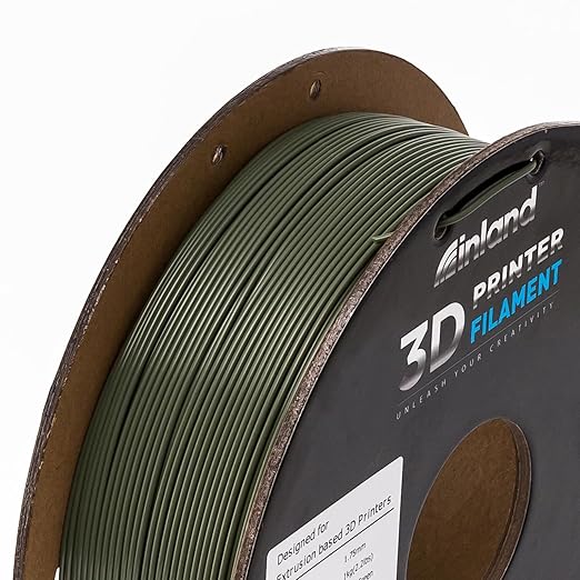 INLAND Micro Center PLA+ 3D Printing Filament 1.75mm - PLA Pro Dimensional Accuracy +/- 0.03 mm - 1kg Cardboard Spool (2.2 lbs) (1 Pack Olive Green, 1.75mm) - Image 5