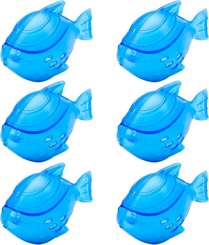 Funmit Humidifier Cleaning Fish, 6 Pack Humidifier Cleaner for Humidifiers and Fish Tanks, Purifies Water, Prevents Hard Water Build-Up, Reduces Scale, Blue by Funmit