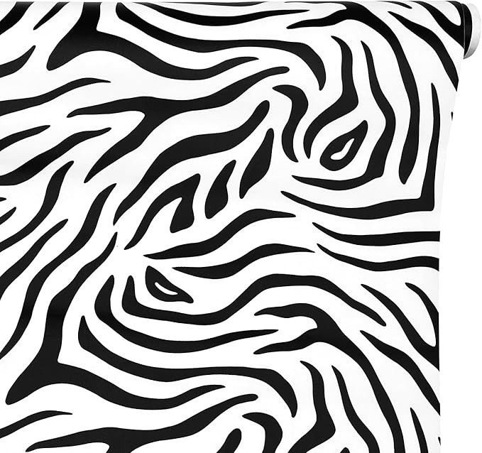 SimpleLife4U Self Adhesive Furniture Protect Paper Moisture Proof Shelf Liner 300cm,Zebra Stripe Valentine's Day Gift - Image 5