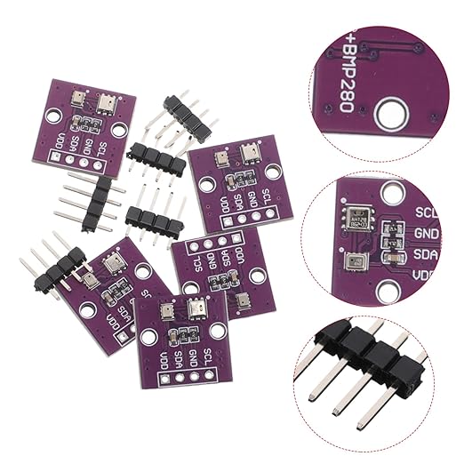 GANAZONO 5pcs Compact Digital and Humidity Sensor Module Atmospheric Pressure for Home and Mobile Device Integration High Precision Measurement for Indoor Environmental Monitoring - Image 9