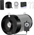 MELONFARM 4 inch Air Carbon Filter Smelliness Control with Australia Virgin Charcoal, Built-in 14cm Fan Low Nois and Speed Controller, Smelliness Scrubber for Inline Duct Fan, Grow Tent 4" x 12.6" by MELONFARM