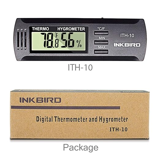 Inkbird ITH-10 Digital Thermometer and Hygrometer Temperature Humidity Monitor for Aging Box Guitar Ukulele - Image 2