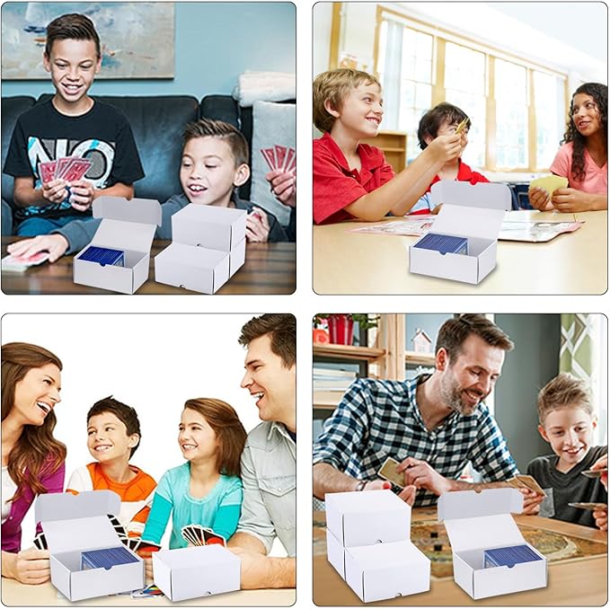 Toploader Trading Card Storage Box, 10-Pack 100 Count White Corrugated Cardboard Bulk Sports Top Loaders Storage Box for TCG/Magic/Mtg Basketball Cards, Collectible Trading Card Organizer - Image 6