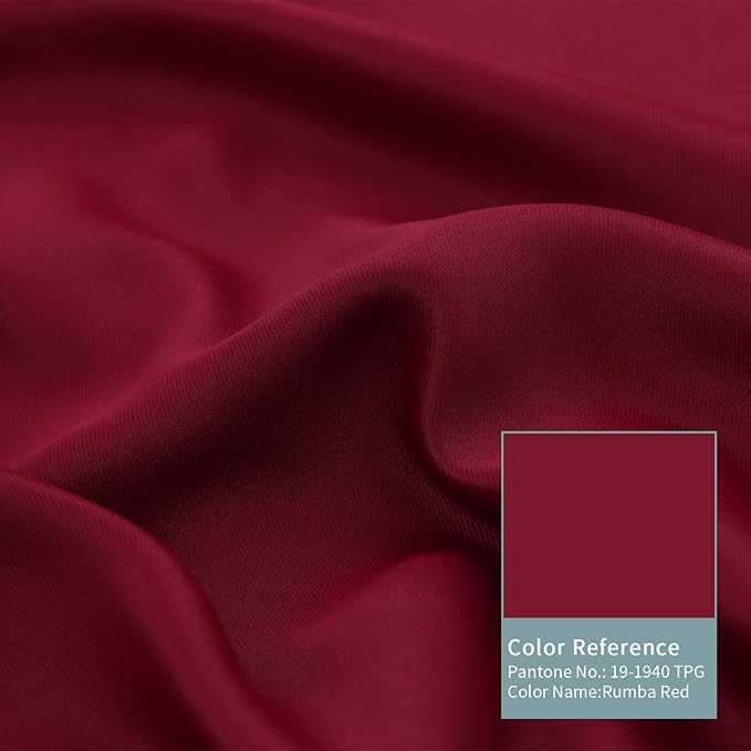 BGment Thermal Insulated 100% Blackout Curtains 72 Inch Length 2 Panels, Total Light Blocking Curtains for Bedroom, Grommet Window Drapes with Thick Black Liner, 52 Inch Wide Each Panel, Burgundy Red - Image 7