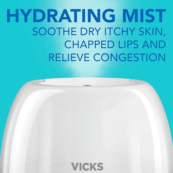 Vicks Humidifier 3-in-1 SleepyTime Cool Mist Humidifier for Baby & Kids Rooms with Color Changing Night Light and Essential Oil Diffuser, White - Image 4