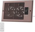 Register Booster Fan 6" x 10" with Negative Ion, Manual Airflow Direction Control, Quiet 10-Speed Heating Cooling AC Vent Fan with Remote & Thermostat Control for Wall Floor, Bronze by VallisCo