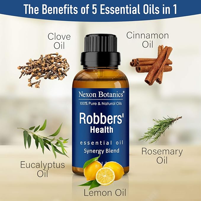 Robbers' Health Essential Oil Blend 30 ml - Immunity Boosting Thieves Oil - Natural Fighter Shield Against Impurities - Nexon Botanics - Image 3