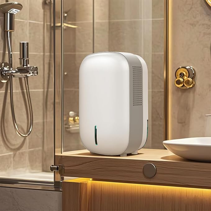 Mini Dehumidifier for Small Bathroom. Quiet. Auto Shut-OFF. Power Off Memory. Electric Dehumidifier for Small Space. Good for Bathroom Basement Bedroom Closet Safe Pantry RV Camper Yacht - Image 3