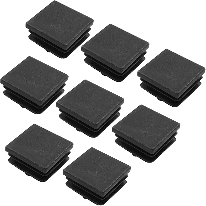 8 Pack 1-1/4" Square Plastic Plugs, Black Tubing End Caps Plugs Insert for Square Tube and Furniture Legs - Image 5