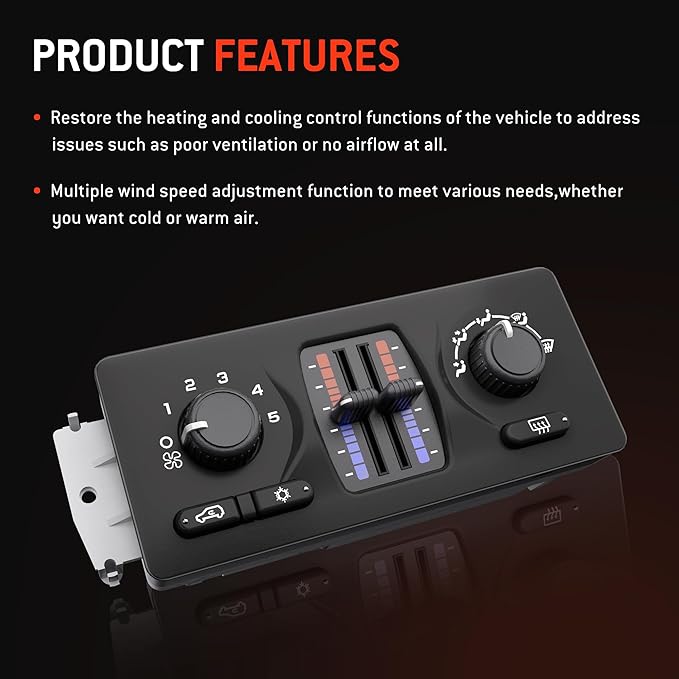 599-210XD Climate Control Module AC Control Panel Fit for 2003-2007 Chevy GMC Buick Cadillac Isuzu Saab Vehicle - Silverado Sierra 1500 2500 3500 Tahoe Suburban Avalanche Trailblazer Envoy Yukon 9-7X - Image 7