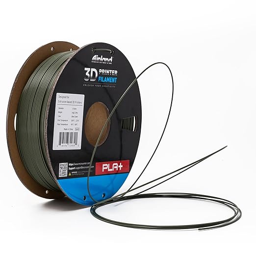 INLAND Micro Center PLA+ 3D Printing Filament 1.75mm - PLA Pro Dimensional Accuracy +/- 0.03 mm - 1kg Cardboard Spool (2.2 lbs) (1 Pack Olive Green, 1.75mm) - Image 7