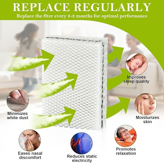 4 Pack MD1-0034 Replacement Humidifier Wick, Humidifier Filters Compatible with Vornado Evaporative Humidifier EV100, EV200, EVDC300, EVD500, EVD505, Evap2 (Not for Evap3) - Image 4