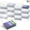 Vicenpal 80 Pcs Playing Card Boxes Clear Plastic Deck Cases Trading Card Storage Boxes Game Cases Holder 4.45 x 2.91 x 1.35 Inch by Vicenpal