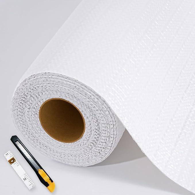 Shelf Liners for Kitchen Cabinets Non-Adhesive, Non-Slip Thickened Shelf Paper Waterproof Washable for Drawer Dresser Pantry Shelve Bathroom Protector Liner by Fzzcvo