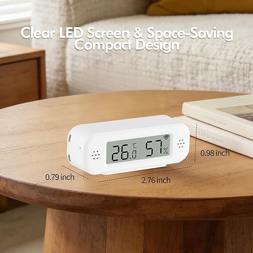 eMylo WiFi Thermometer Hygrometer Sensor, Wireless Indoor Temperature Humidity Monitor with App Control, Notification Alerts, Free Data Storage Export, for Home Pet Greenhouse, Compatible with Alexa - Image 9