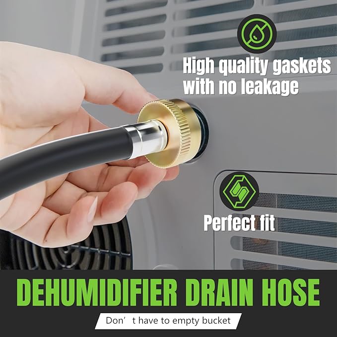 5FT Dehumidifier Drain Hose 3/4" FHT,Leakproof Dehumidifier Hose with Rustproof Durable Connector,Thickened drain hose for dehumidifier indoor,Perfectly Compatible with Most Brands of Dehumidifiers - Image 6