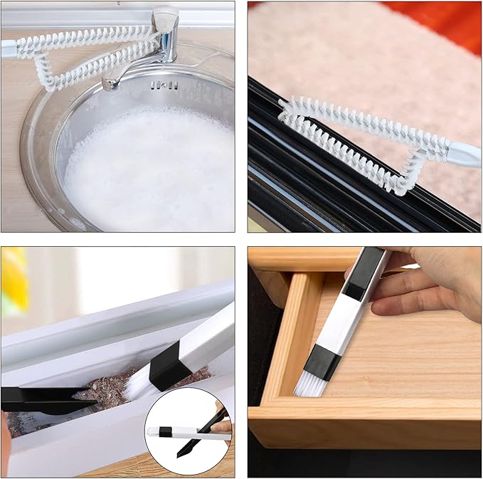 Openfly Hand-held Groove Gap Cleaning Tools, Tile Joint Scrub Brush Window Track Grout Cleaning Brushes to Deep Clean Kitchen Sink Bathroom Edge Corner - Image 3