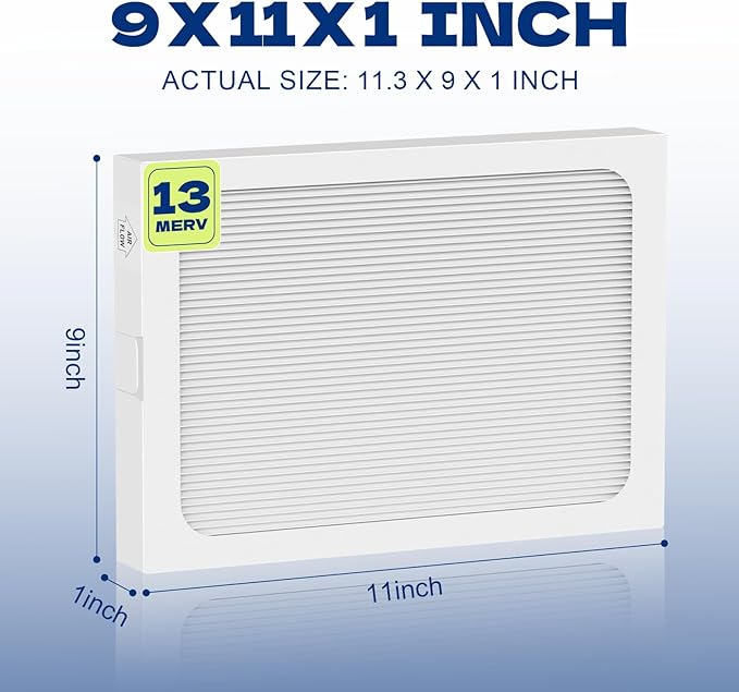 2-Pack 9 x 11 x 1 MERV 13 Replacement Dehumidifier Filter Compatible with Santa Fe Compact70, Ultra70, Element, Compact2, UA 65H dehumidifier Models - Image 2