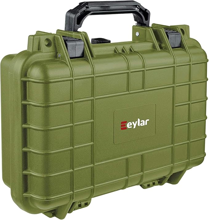 Eylar Protective Gear and Camera Hard Case Waterproof Dry Box with Foam 11.6 Inch 8.3 Inch 3.8 Inch (OD Green) - Image 2