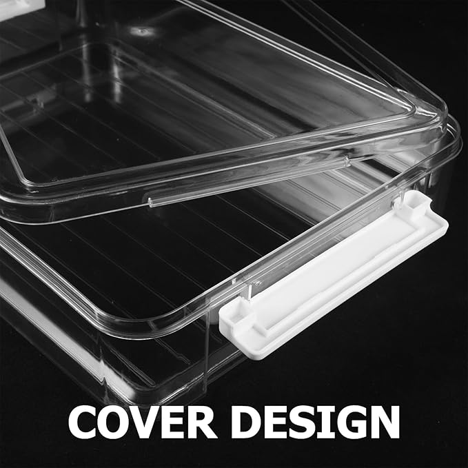TEHAUX A4 Document Storage Box with Lid, Flat Certificate Organizer File Holder for Office Desk, Desktop File Organizer for Paper, Photos, and Cards - Image 4
