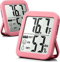 Antonki 2 Pack Room Thermometer for Home, Hygrometer Indoor Humidity Meter Gauge, Digital Temperature and Humidity Sensor Monitor for House, Terrarium, Incubator, Greenhouse - Battery Included by Antonki