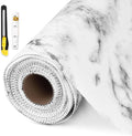 Drawer and Shelf Liner for Kitchen Cabinet,Non-Adhesive Cabinet Liner 12in x 10FT,Waterproof Shelf Paper Non-Slip Mats Cupboard Liners Contact Protect Dresser/Shelves/Table-Marble by GTJ