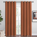 NICETOWN Halloween Insulated Curtains Blackout Draperies - Triple Weave Microfiber Home Thermal Insulated Solid Ring Top Blackout Curtains/Panels for Bedroom(Burnt Orange, Set of 2, 55 x 86 Inch) by NICETOWN