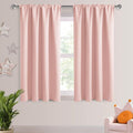 DWCN Blackout Curtains – Thermal Insulated, Energy Saving & Noise Reducing Bedroom and Living Room Curtains, Blush Pink, W 42x L 45 Inch, Set of 2 Rod Pocket Curtain Panels by DWCN