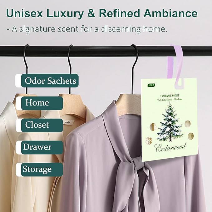 13 Packs Cedar Sachet Bags for Drawer and Closet, Fresh Scents Drawer Deodorizers Long Lasting Air Freshener for Home House Fragrance, Cedar for Closets Car Air Frehener - Image 6