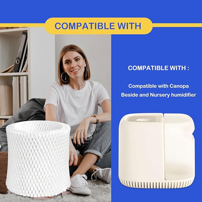 Humidifier Wicking Replacement Filter Compatible with Canopy Bedside and Nursery Humidifier, Wood Pulp & Paper Filter, 5 Pack - Image 6