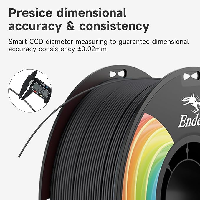 Official Creality PLA Filament Pro Black, 1.75mm 3D Printer Filament, Ender PLA + (Plus) Printing Filament, 1kg Spool (2.2lbs), Dimensional Accuracy ±0.02mm. Fit Most FDM Printers - Image 2