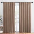 NICETOWN Kids Blackout Curtain Panels - Window Treatment Thermal Insulated Solid Rod Pocket Blackout Drapes for Bedroom (Cappuccino, Set of 2, 70 by 84 Inch) by NICETOWN