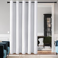 DWCN Room Divider Curtain - Extra Wide Blackout Curtain for Sliding Glass Door, Living Room, Bedroom Partition and Shared Office Space, 1 Grommet Curtain Panel, 5ft Wide x 7ft Tall, Greyish White by DWCN