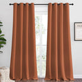 NICETOWN Halloween Burnt Orange Blackout Curtains for Sliding Door - 55 by 90, 2 Pieces, Blocking Out Sunlight Window Treatment Modern Design Grommet Curtain Panels for Dining Room by NICETOWN