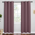 NICETOWN Dry Rose Room Darkening Curtains for Kitchen, Set of 2, 42 inches Wide by 78 inches Long, Window Treatment Thermal Insulated Solid Grommet Room Darkening Curtains/Drapes for Bedroom by NICETOWN
