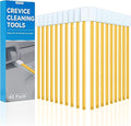 40pcs Crevice Cleaning Brush Tool, Disposable Toilet Brush for Toilet Seat Gaps, Crack and Crevice Cleaner Tool (Orange) by Lumkew