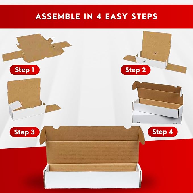 Collector's First Pick (3) Premium 800 Count Storage Box Trading Card Storage Box Cardboard Perfect Baseball Card Storage Box - MADE IN THE USA - Image 7