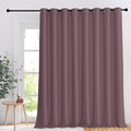 NICETOWN Extra Wide Sliding Door Curtain 108 inches Long, 120 inches Wide Room Divider & Window Treatment Light and Sound Blocking Drape for Bedroom/Home Office, Dry Rose, W120 x L108, 1 Panel by NICETOWN