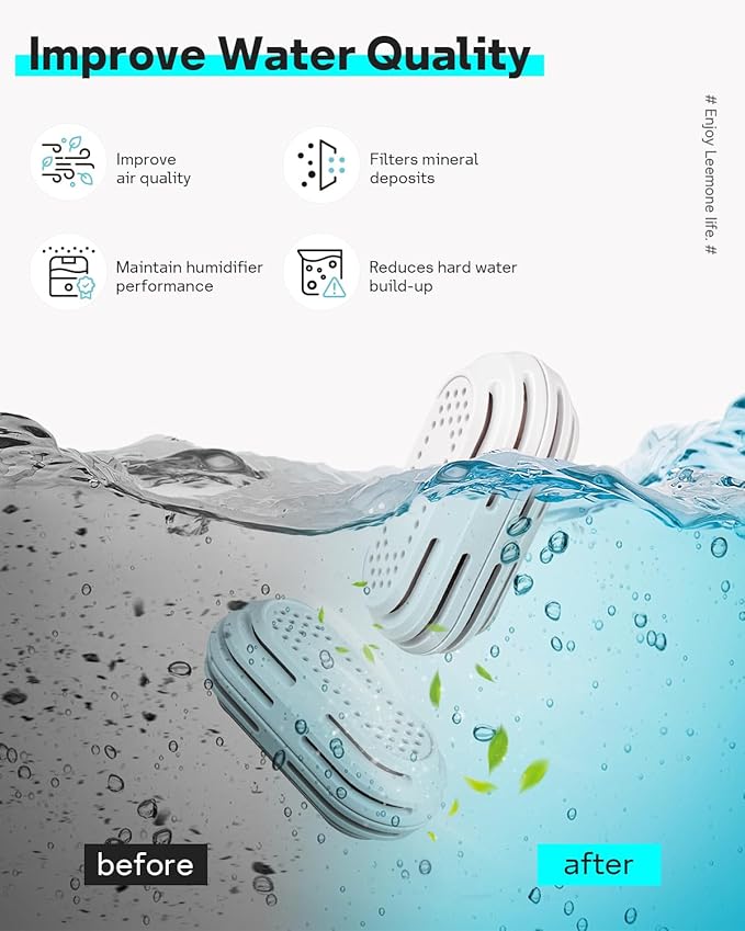 Leemone 4 Pack Humidifier Demineralization Cartridge Compatible with All LEVOIT Top Fill Humidifiers, Calcium and Magnesium Ion Softening Efficiently Reduce Dust & Odor - Image 5