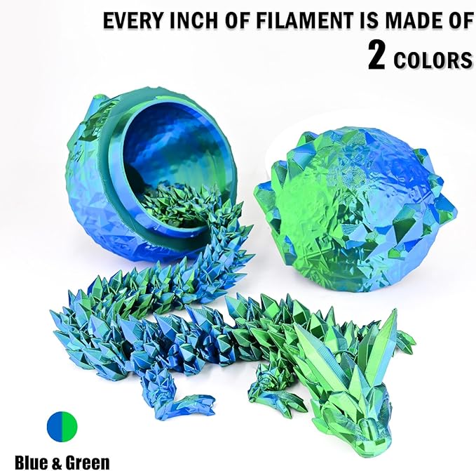 OVV3D PLA Filament 1.75mm, Silk PLA Dual Color Blue Green 3D Printer Filament, High Speed 3D Printing Filament，Silk Blue Green Filament 1.75mm+ /- 0.02mm，1 kg - Image 3