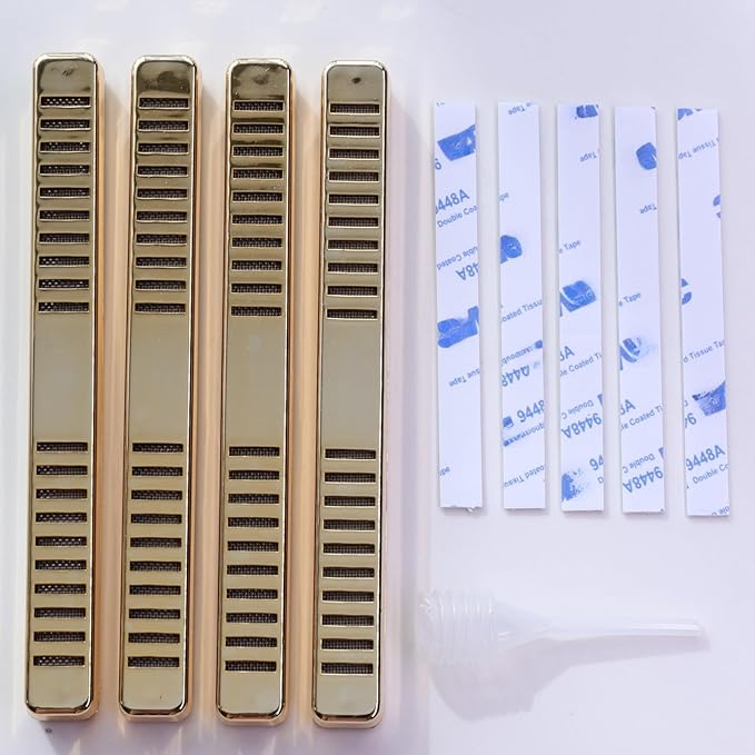4 Pack Cigar Humidifier Strips for Humidor, Reusable Long-Lasting Humidity Control Solution with Adhesive & Dropper - Compact, Portable Travel Design for Cigar Box, Jar, Cabinet, Case (Gold) - Image 6