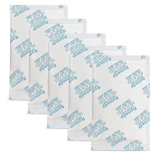 15 Pcs 20 Gram Silica Gel Packs, Transparent Desiccant, Desiccant Packets for Storage, Moisture Packs for Spices Jewelry Shoes Boxes Electronics Storage by Romeda