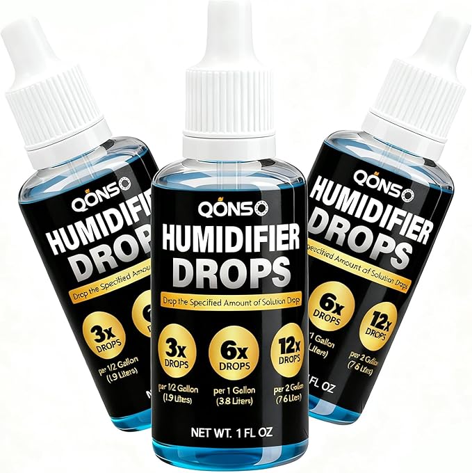 Premium Humidifier Drops - Concentrate, Eliminates Scaling & Residue, Extends Humidifier Life, Freshens Water for All Models, 300+ Day Supply, 3PK by All-PurposeCleaners