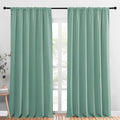 NICETOWN 2 Panels Blackout Curtains, Rod Pocket Thermal Insulated Drapess for Bedroom, Privacy Protection Easy-Care Heavy Duty Curtains for Living Room/Dining Room, W70 x L95 inches, Aqua by NICETOWN
