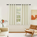 NICETOWN Room Darkening Short Curtain 54 inches Long for Living Room, Grommet Sound Reducing Thermal Insulated Curtains for Bedroom Nursery Window, 46W x 54L, 1 Piece, Beige by NICETOWN