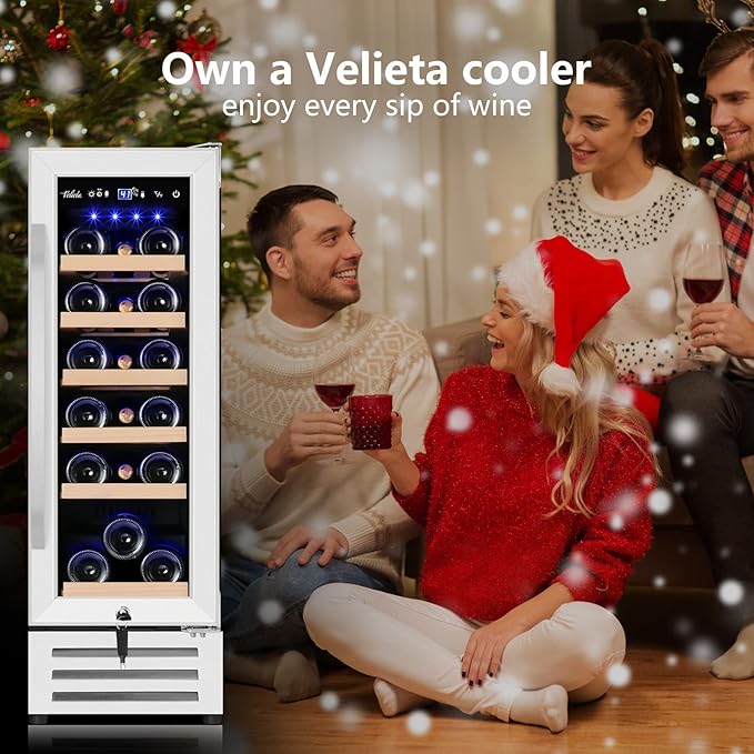 12 Inch Wine Cooler Refrigerator,Mini Wine Fridge 18 Bottle Capacity,Built-in or Freestanding Professional Wine Chiller with Quiet and Stable Temperature Control Systems. - Image 6